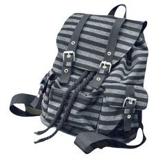 SCHÖN 韓國小眾設計時尚後背包 SH1000024, 黑色/灰色