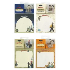 PINKFOOT 華力士與高樂高 便條夾 4件組, 1套, 混色, 80張