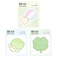 DASH&DOT 軟萌溫馨模造紙貼紙包 5款 x 2張套組, 3套, 01 星星, 02 甜點, 03 幸運草