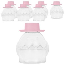 小雞造型設計飲料瓶 紳士帽, 300ml, 8個, 粉紅色(瓶蓋)