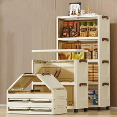 KOLKO 白森免安裝收納櫃 A0283-5 5層, 透明茶, 1個