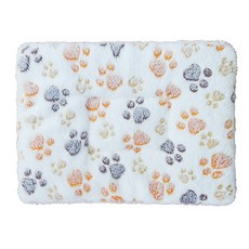 AHOYE 加厚款舒適保暖寵物墊, 白色 + 橘色 + 棕色, 1個