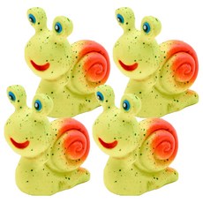 미미네아쿠아 어항 장식품 달팽이 피규어 옐로우, 4개