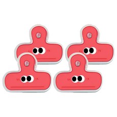 로시테라 귀여운 컬러 종이 집게 클립 아크릴, 왕눈이 레드, 4개
