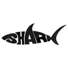 더플로우커머스 샤크 쉐잎 아크릴 미러 인테리어 소품 월데코, 블랙