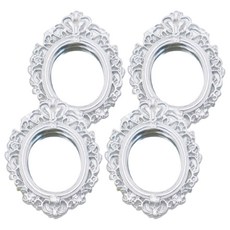 미미네아쿠아 엔틱거울 베타거울 장식품 실버, 4개