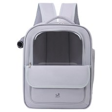 DING DONG PET 寵物Breeze側開式網眼後背包, 1個, 灰色