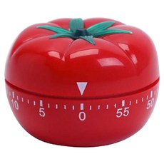 AHOYE 360度旋轉機械式烹飪計時器, 紅色, 1個