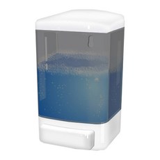 AHOYE 壁掛式按壓皂液器 大容量1000ml 按壓出液 節省空間 適用於浴室、廚房, 1個, transparent