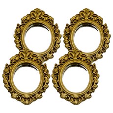 미미네아쿠아 엔틱거울 베타거울 장식품 골드, 4개