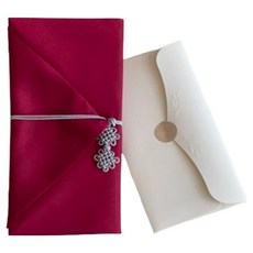 Lemie 高級紅包袋 + 包袱布 + 貼紙組, 紅色, 1套