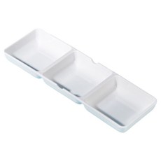 Hataesmall 易上色簡約美術調色盤 SL-05 三格方形碟, 3格, 1個