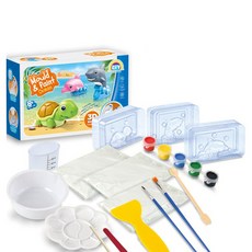 Joy Kids DIY彩繪3D石膏製作套組 海洋動物, 1個, 混合色