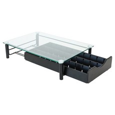 YOURHOME 居家咖啡多功能強化玻璃咖啡膠囊收納盒 30格, 1個, 黑色