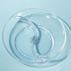 Hataesmall 好上色簡約美術調色盤 透明太極碟, 1個, 2格