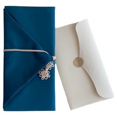 Lemie 高級紅包袋 + 包袱布 + 貼紙組, 藍綠色, 1套