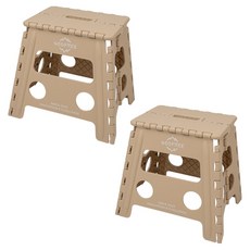 지오프리 멀티 스마트 캠핑 스툴 L, 2개, 베이지