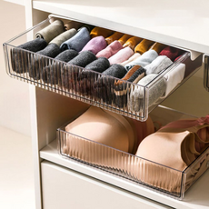 Living Works 黏貼式隱藏抽屜 大型, 1個, 透明