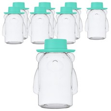 My Gom 熊熊造型設計飲料瓶 紳士帽, 8個, 薄荷綠(瓶蓋), 350ml