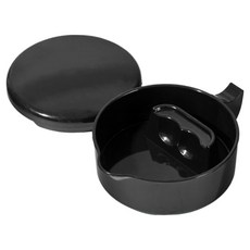 HATAE SMALL 易沾取顏料 簡約美術調色盤 SL-02款 黑色 仿陶瓷墨池, 1個, 1格