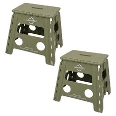 지오프리 멀티 스마트 캠핑 스툴 L, 2개, 라이트카키