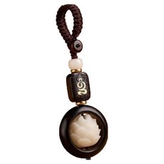 DULU 生活中的信仰 佛教用品 簡約蓮花鑰匙圈 Type 3 白色, 1個, 混合色