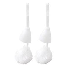 AHOYE 免沾手擠水加厚軟毛浴室刷 2支 白色