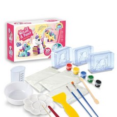 Joy Kids DIY彩繪3D石膏製作組 獨角獸, 1個, 混合色