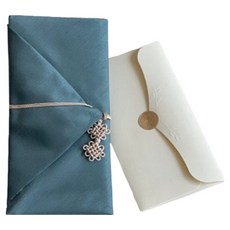 Rmye高級零用錢信封+包袱巾+貼紙組, 灰綠色, 1套