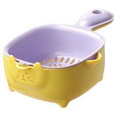 골드팡 미니 고양이 물빠짐 소쿠리 트레이, 옐로우퍼플, 1개