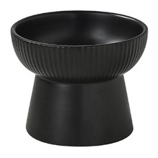 寵物陶瓷碗 11號平口碗, 黑色, 1個