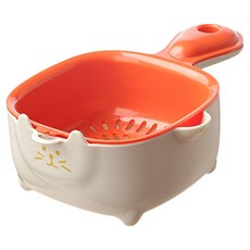 골드팡 미니 고양이 물빠짐 소쿠리 트레이, 화이트레드, 1개