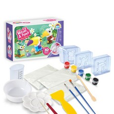 Joy Kids DIY繪畫3D石膏製作組 小鳥, 1個, 混合色