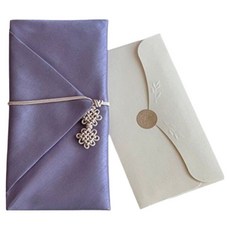 Lemie 高級紅包袋 + 包袱布 + 貼紙組, 薰衣草紫, 1套