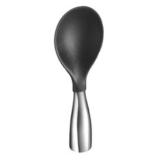 蕉蕉購物 304不鏽鋼可站立式飯勺 SS-B6366-BK, 黑色, 1支
