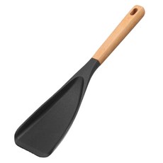 AHOYE 矽膠不沾鍋鏟勺, 黑色, 1支