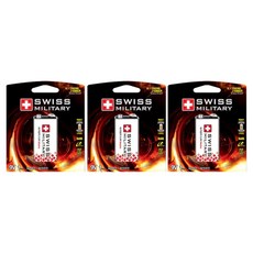 스위스밀리터리 알카라인 건전지 카드형 9V, 1개입, 3개