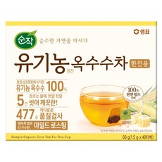 순작 유기농 옥수수차 한잔용 티백, 1.5g, 40개입, 1개