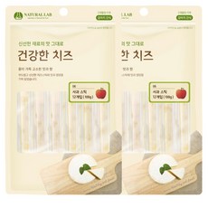 네츄럴랩 강아지 건강한 치즈 간식, 사과 스틱, 100g, 2개