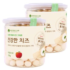 네츄럴랩 강아지 건강한 치즈 간식, 사과 볼, 120g, 2개
