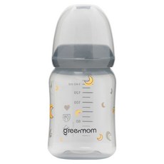그린맘 유아용 컬러 PP 슬림 노꼭지젖병, 1개, 140ml, 달 140