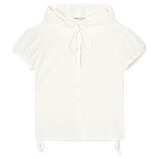 미쏘 여성용 셔링 후드 면 셔츠