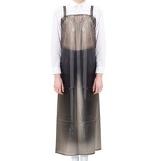 예경 우레탄 H형 반투명 방수 앞치마 대, 검정색(PO-0535), 1개