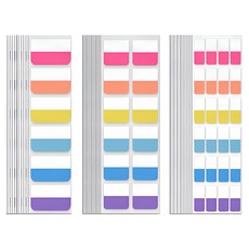 A-PICK 大容量索引標籤便利貼 螢光色 大 60張 + 中 120張 + 小 240張 套組, 1套