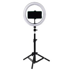 網美補光LED環形燈架組 大燈配大腳架, 白色/黑色