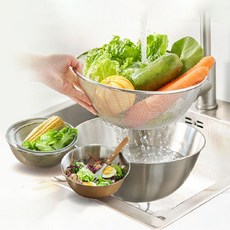 304不鏽鋼瀝水盆籃6件組, 1組, 銀色