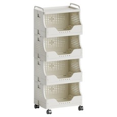 맙소샵 후면 막음 이동식 수납 트롤리 BRP343, 5단