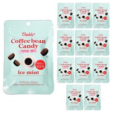 咖啡豆糖果 冰薄荷香, 12個, 20g