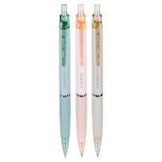 델리 파스텔컬러 샤프펜슬 학생용 샤프 세트, 3개, 0.5mm