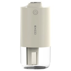 엑씨 탁상 사무실 차량용 LED 무드등 무선 초음파 미니 가습기, EX-10, 베이지